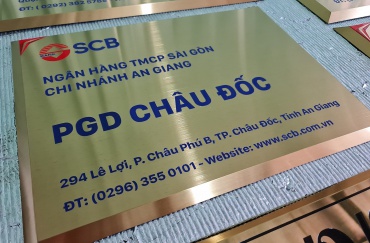 Bảng hiệu công ty - Bảng inox và Bảng mica chất lượng